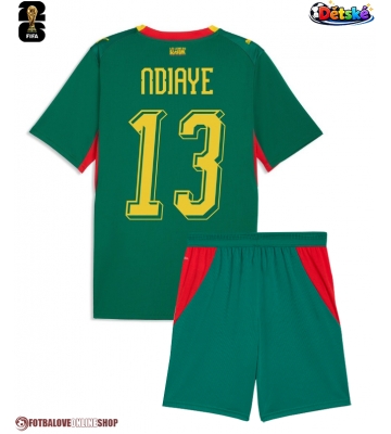 Senegal Iliman Ndiaye #13 Venkovní dres komplet pro Děti MS 2026 Krátkým Rukávem (+ Krátké kalhoty)